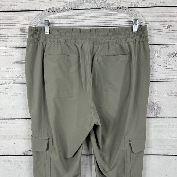 Athleta Pants womens 16 Beige Chelsea Cargo Pull on Stretch Light Weight - Picture 5 of 15